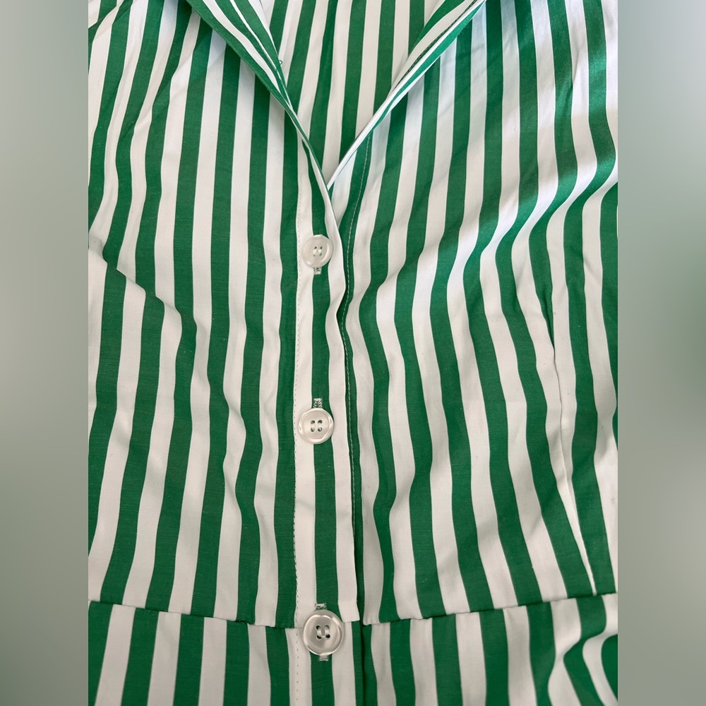 New York & Company Green Striped Maxi Dress - Picture 7 of 8